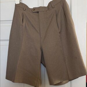 Paul Fredrick Men's Brown Flat Front Shorts